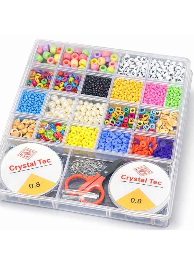 VersaMarts 24-Shape DIY Jewelry Making Bead Kit for Girls – Creative Bracelet & Necklace Craft Set with Various Colors & Shapes – Beautiful Educational Gift for Birthdays & Imaginative Play - Image 5